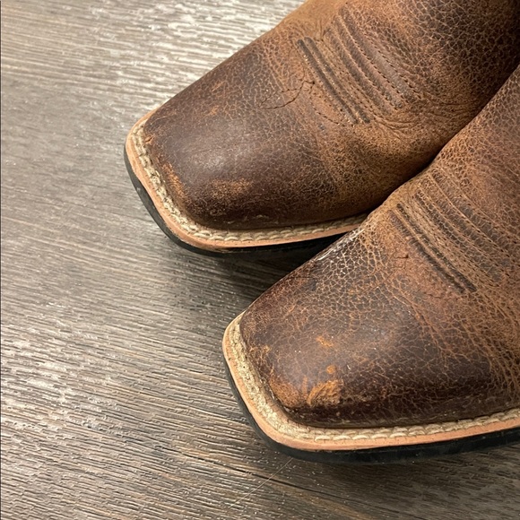 Ariat Boys Rustic Brown and Navy Western Boots - Picture 6 of 12